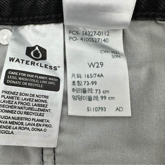 Levi’s 501 Jean Shorts Women W29 Black CutOff High Waist Button Fly Cotton Denim - Picture 7 of 9